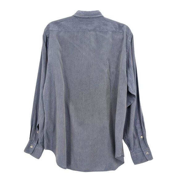 Vintage Lauren Ralph Lauren Oxford Shirt Size 15.5 Button Down Micro Herringbone - Picture 2 of 11